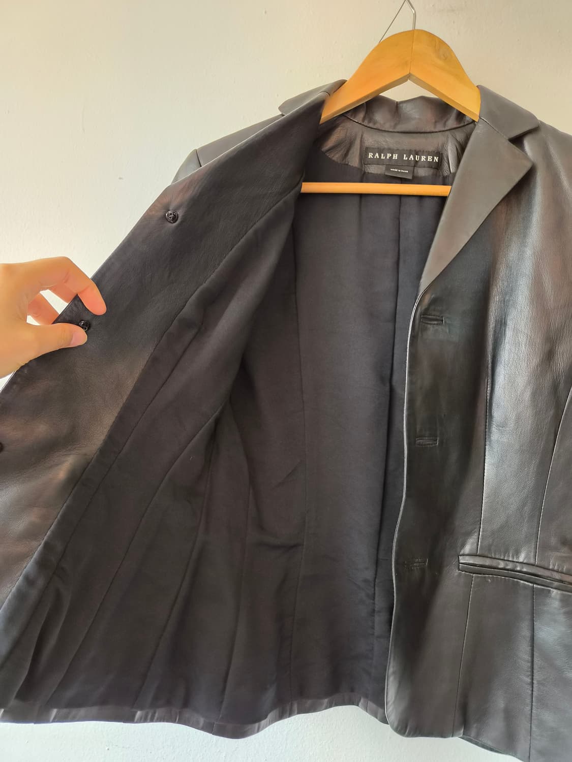 랄프로렌 여성 양가죽블랙7부자켓 상품이미지4