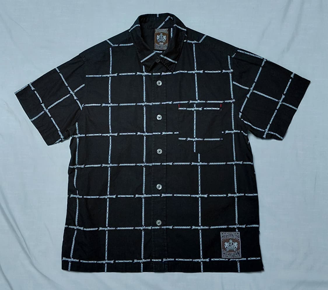 [S/150] Strange Heaven 그래피티 백로고 체크 반팔 상품이미지1