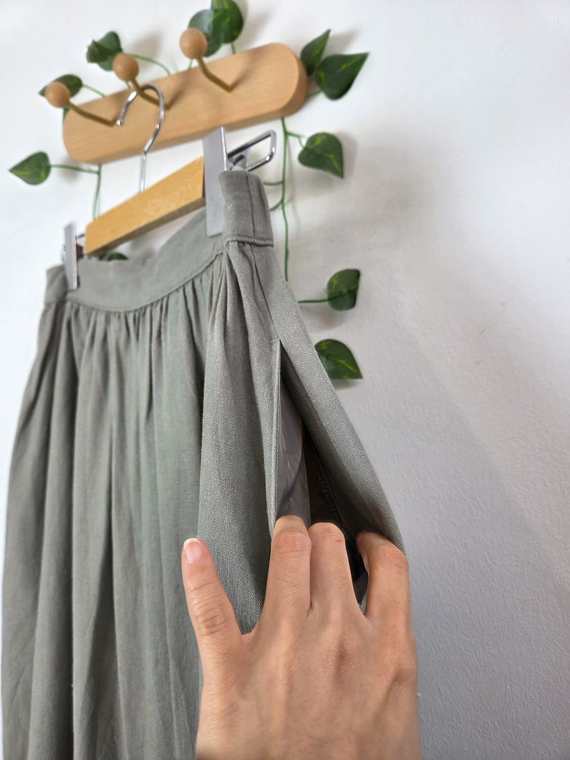 earth music 뮤트 린넨 롱스커트 상품이미지4