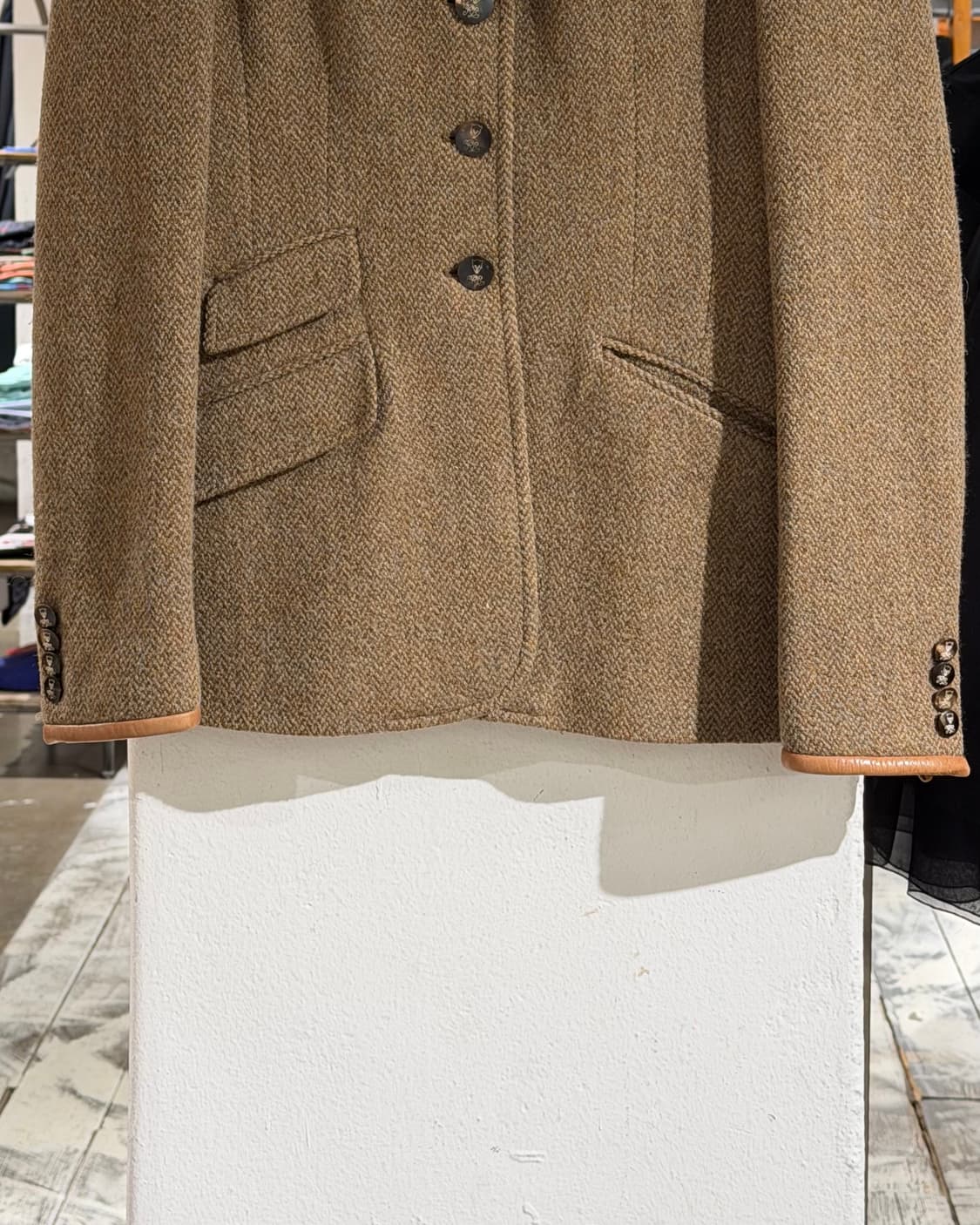 랄프로렌 브라운 헤링본 울 싱글 블레이저 상품이미지5