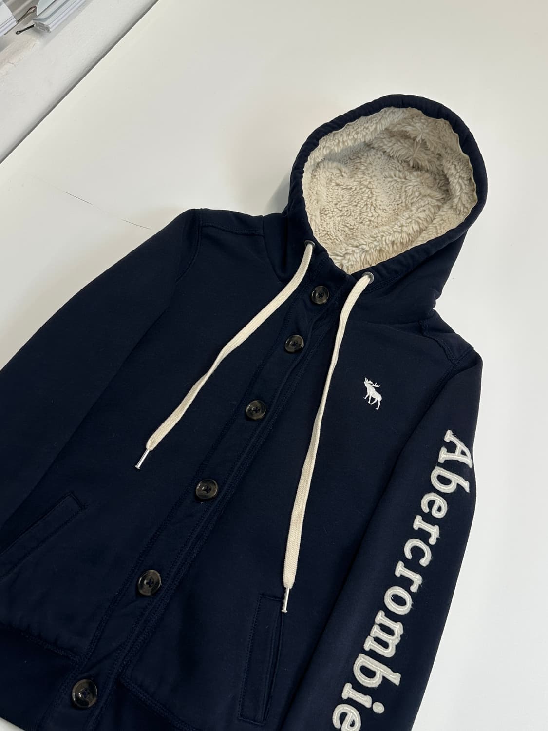 아베크롬비 울프죠 레어 후드집업 자켓 M(네이비) 상품이미지2