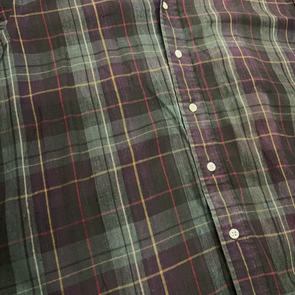 폴로 랄프로렌 자수 여름 빈티지 체크 셔츠 M P00048 상품이미지4