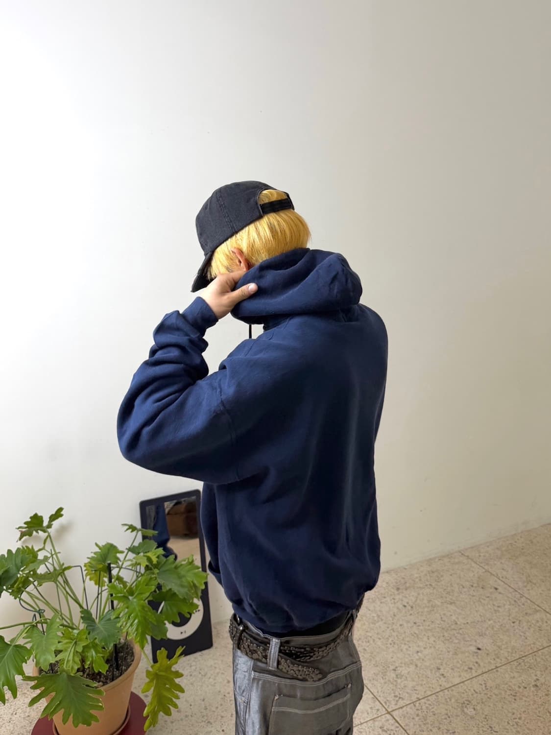 90's 러셀 후드티 네이비  상품이미지3