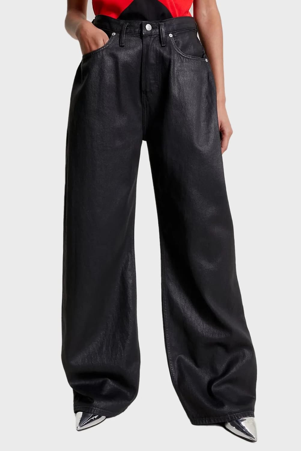 타미힐피거 코팅진 블랙 새상품 상품이미지1