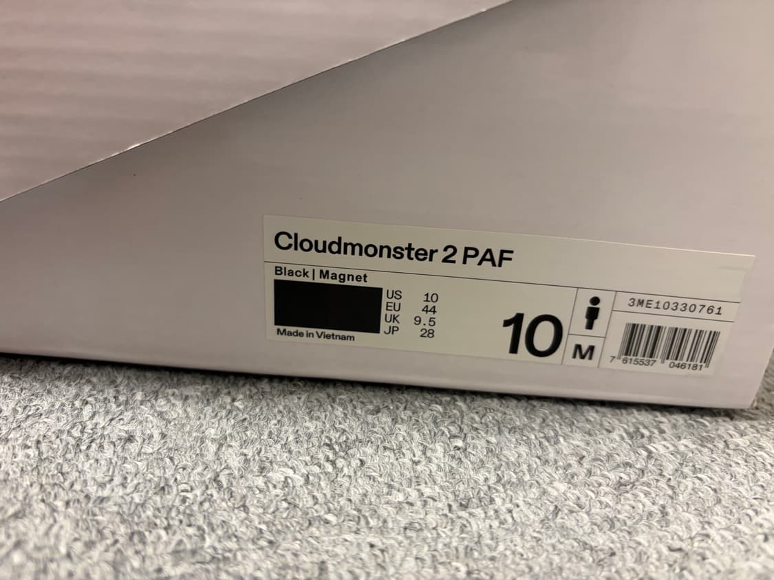 파프(PAF) 온러닝 클라우드몬스터 2 블랙 마그넷 280 상품이미지8