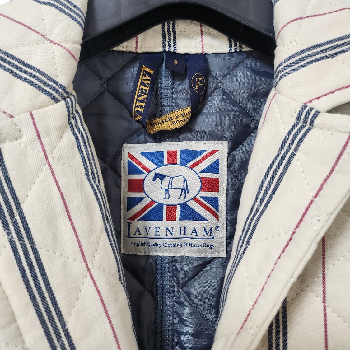 라벤햄 스트라이프 퀼팅 자켓 상품이미지3