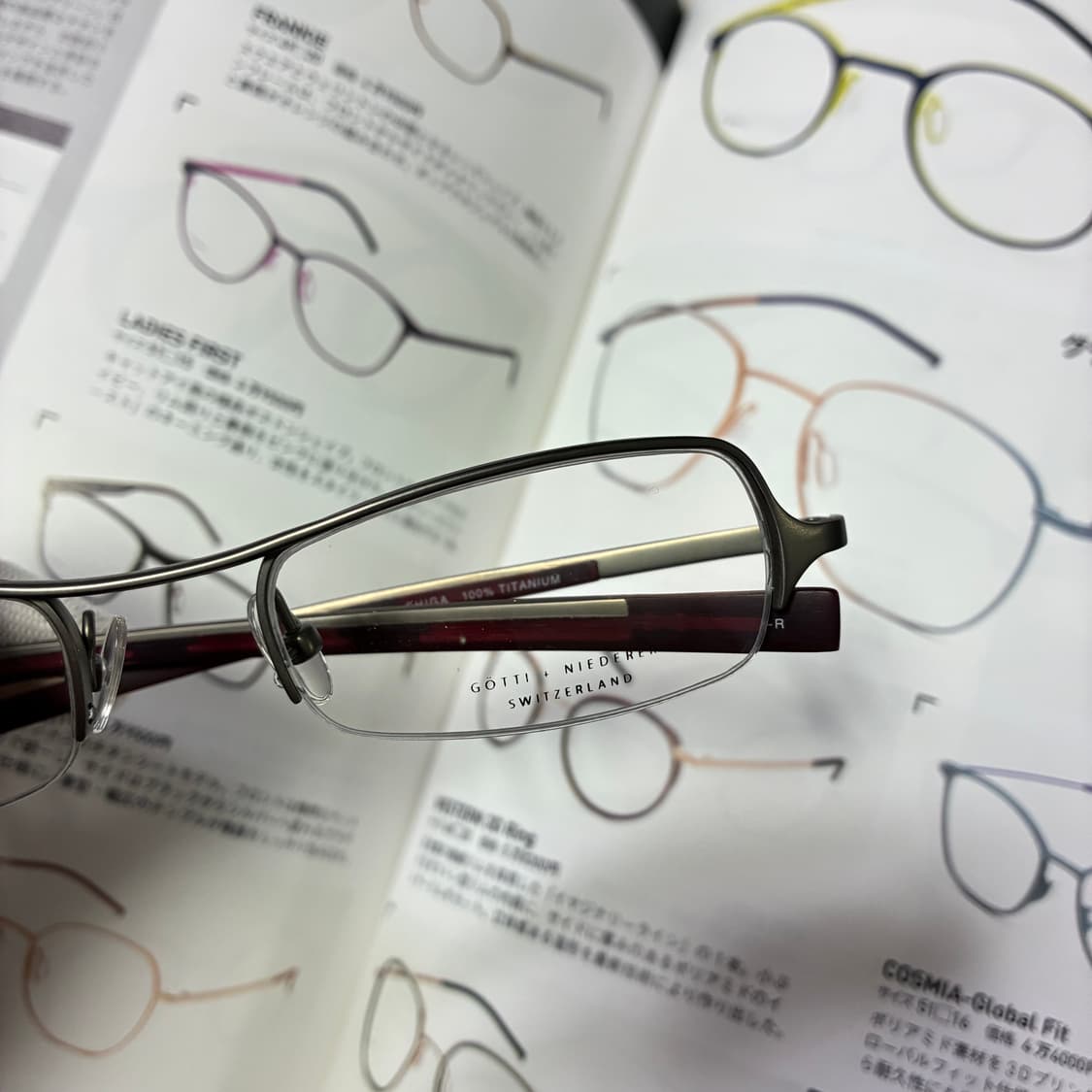 GOTTI 고티 티타늄 실버 반무테 안경 상품이미지2