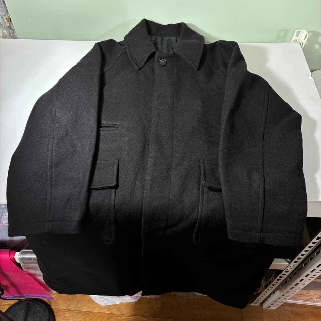 FREE 라퍼지스토어 블랙 울 발마칸코트 상품이미지2