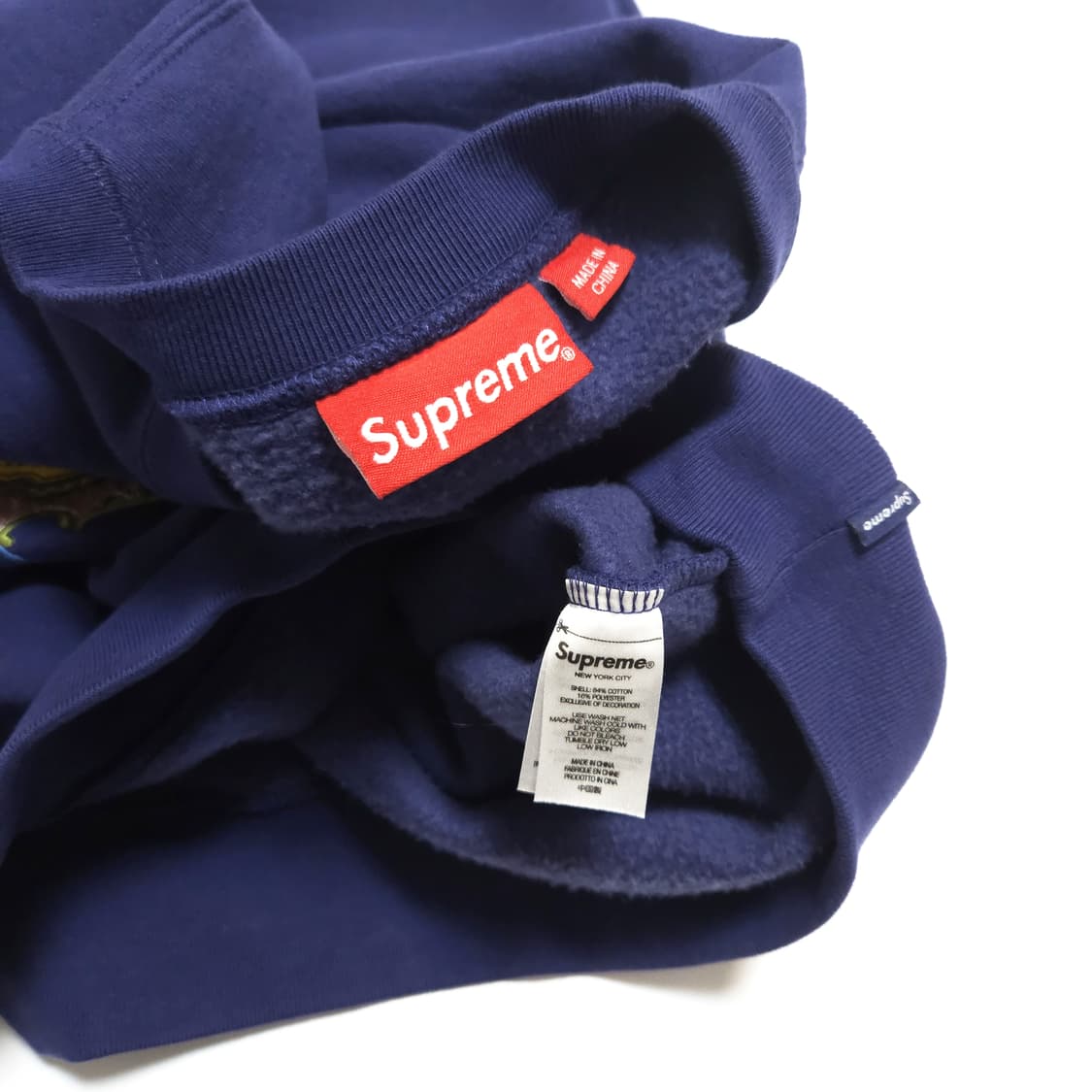 슈프림 크레스트 크루넥 맨투맨 워시드 네이비 상품이미지5