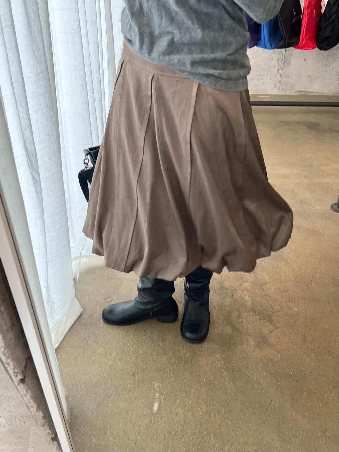 CARA 벌룬 스커트 올리브그린 상품이미지6