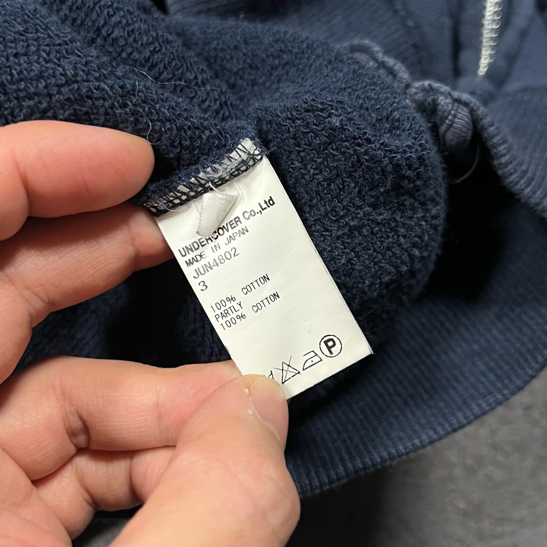 Jhon undercover 언더커버 네이비 후드집업 상품이미지5