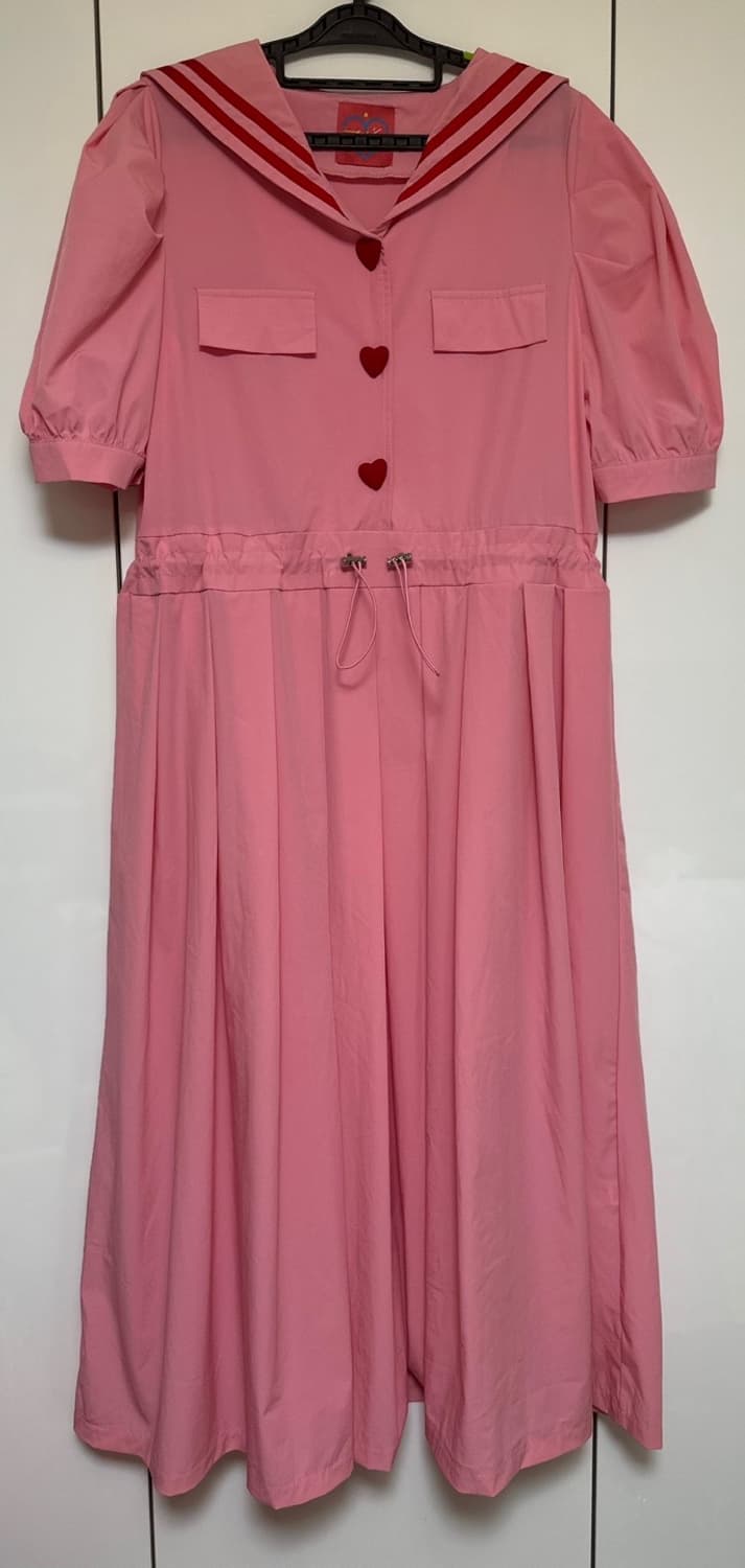 레이디레이디 세일러 카라 하트 단추 원피스 상품이미지4