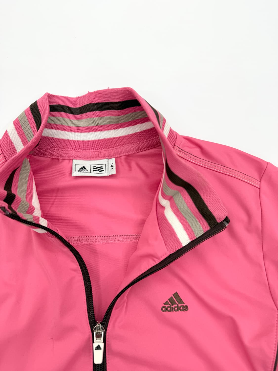 빈티지 아디다스 핑크 집업 반팔 져지 상품이미지4