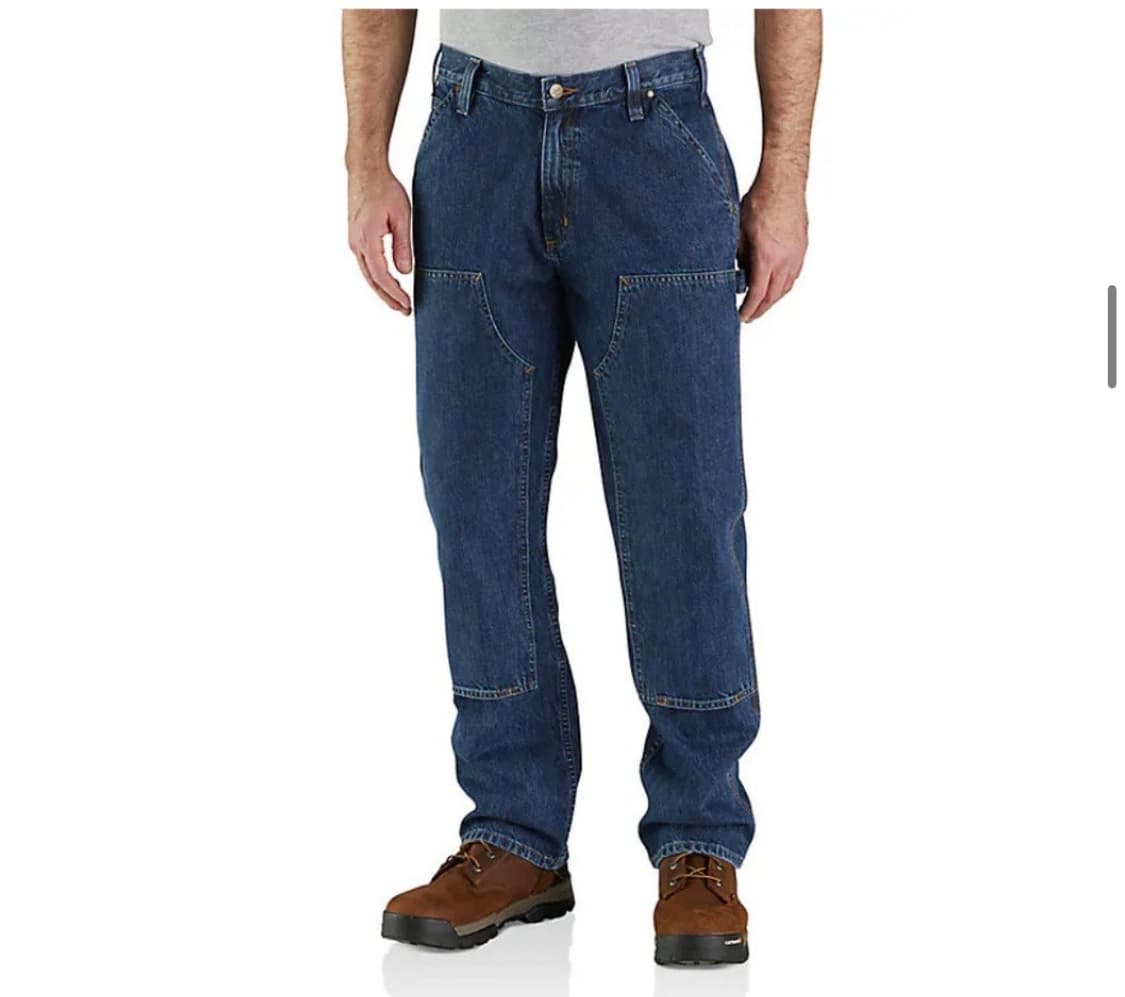 32x36 칼하트 카펜터 더블니 워시드 데님 B73 canal 상품이미지1