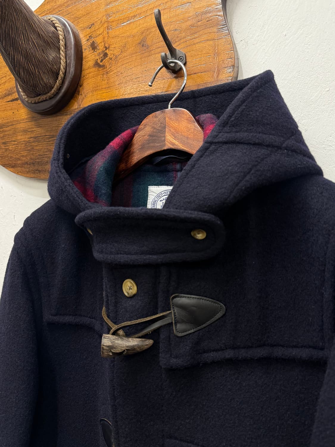 L) J.Press Wool Duffle Coat Navy 상품이미지5