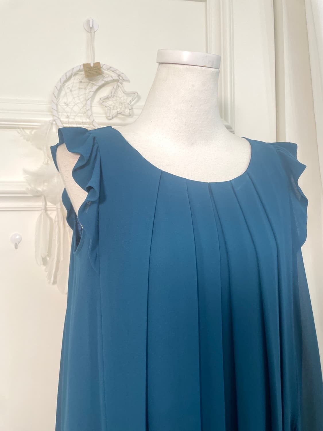 AXES FEMME blue green pleats lace back b 상품이미지6