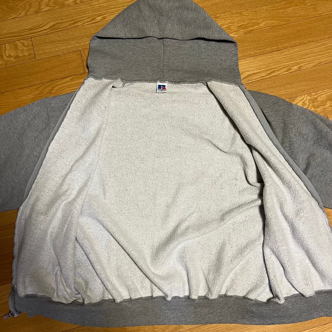 [XL] 90s 빈티지 러셀 후드집업 그레이 상품이미지2