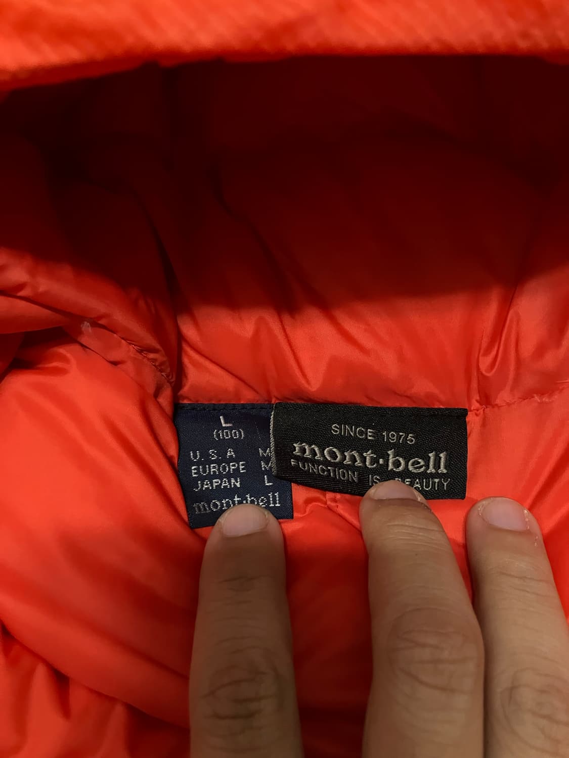 몽벨 800 테크니컬 다운자켓 패딩 오렌지 상품이미지5