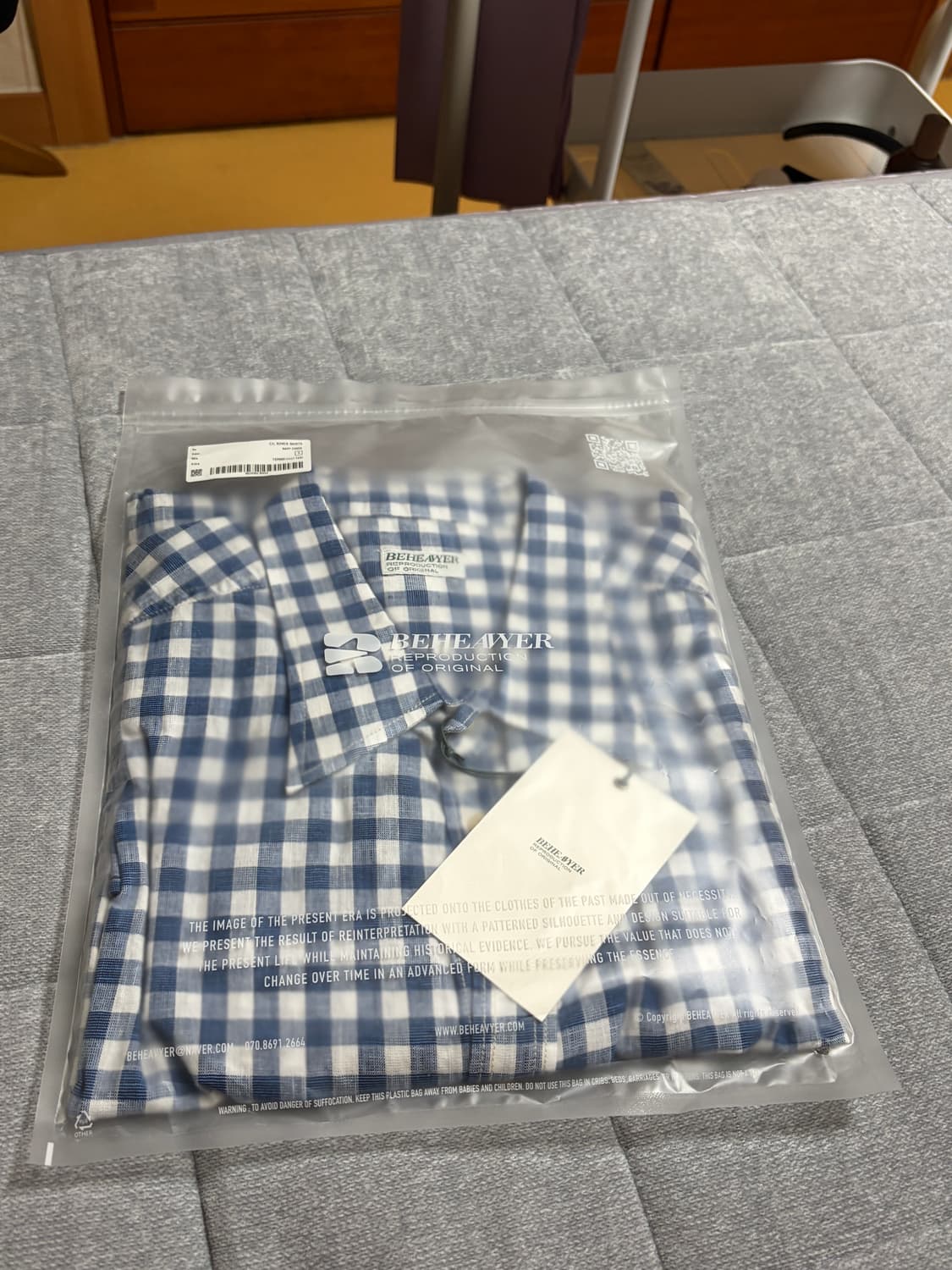 비헤비어 C/L 로버셔츠 네이비 3사이즈 상품이미지3