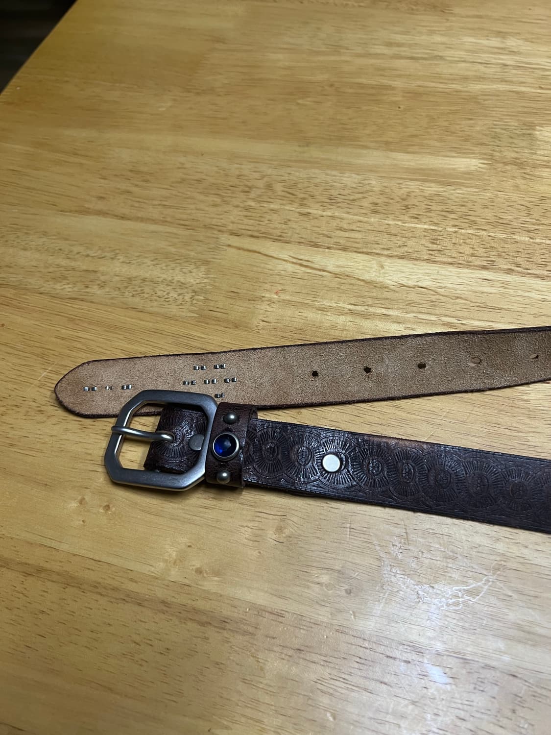 RRL 라스코 스터드 레더 벨트 32사이즈 상품이미지6