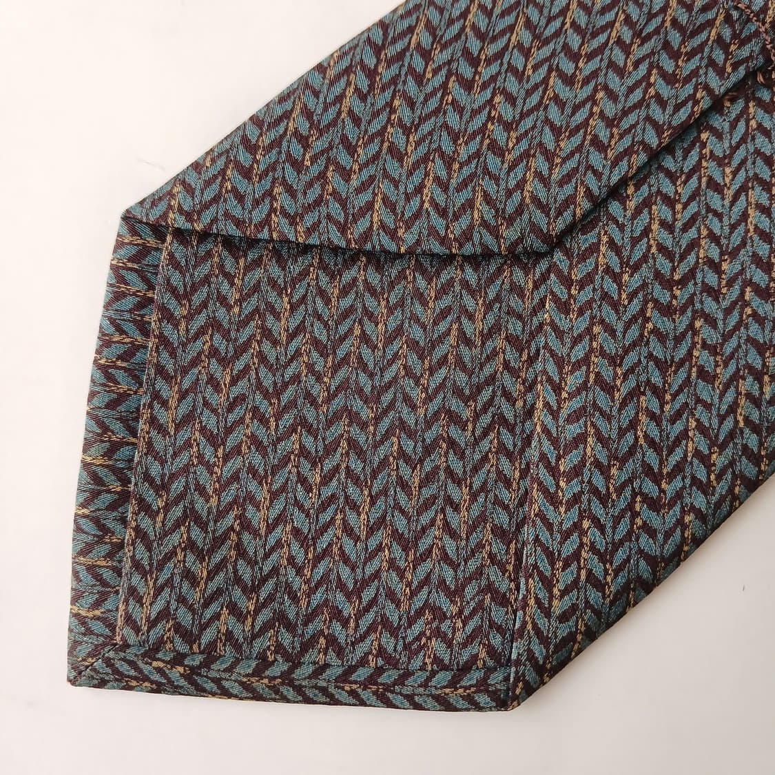 BALMAIN 발망 실크 브라운 패턴 넥타이 9.5cm A+등급 E900 상품이미지7