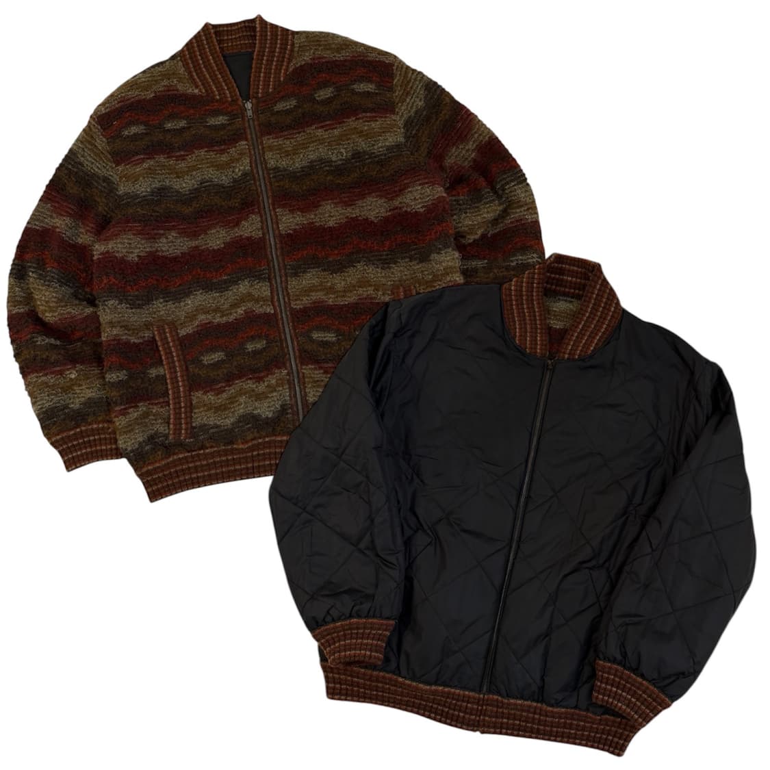 90s 미쏘니 스포츠 아카이브 리버시블 앙고라 울 봄버 자켓 상품이미지1