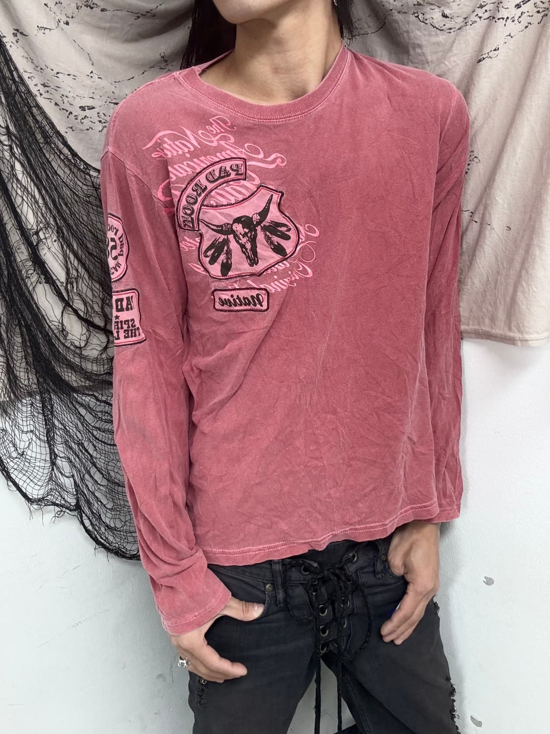 [PADROCK] Y2K Print&Lettering Sleeve 상품이미지7