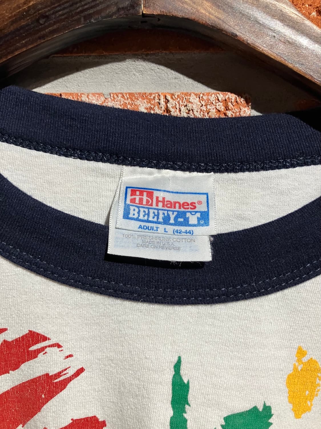 90s USA 빈티지 헤인즈 링거 티셔츠 상품이미지8