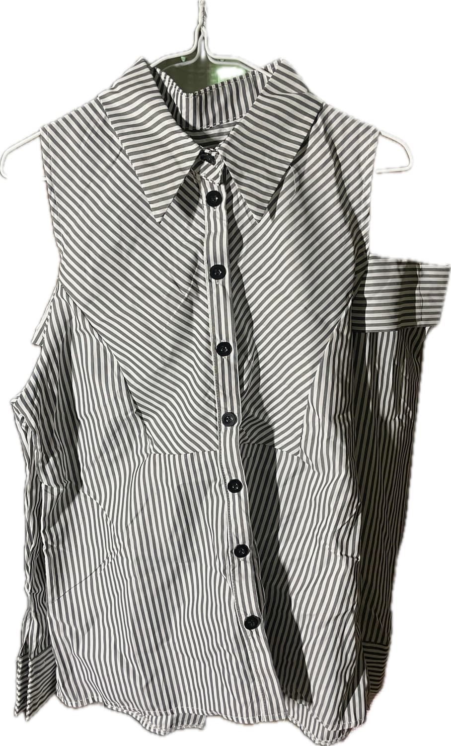 오프숄더 스트라이프 셔츠 상품이미지2