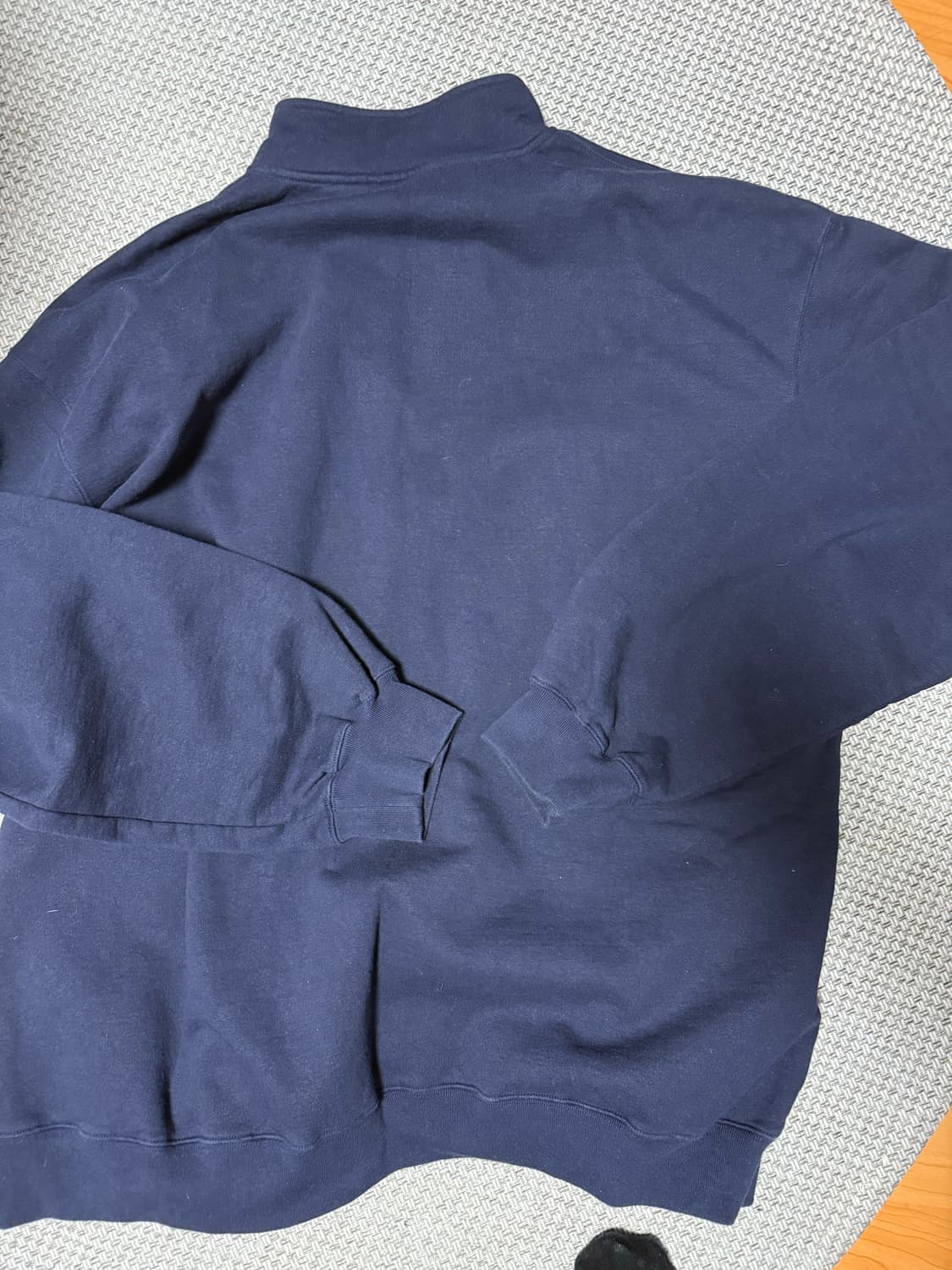 [XXL] 슈프림 스몰 박스 하프 집 풀오버 네이비 - 25SS 상품이미지3