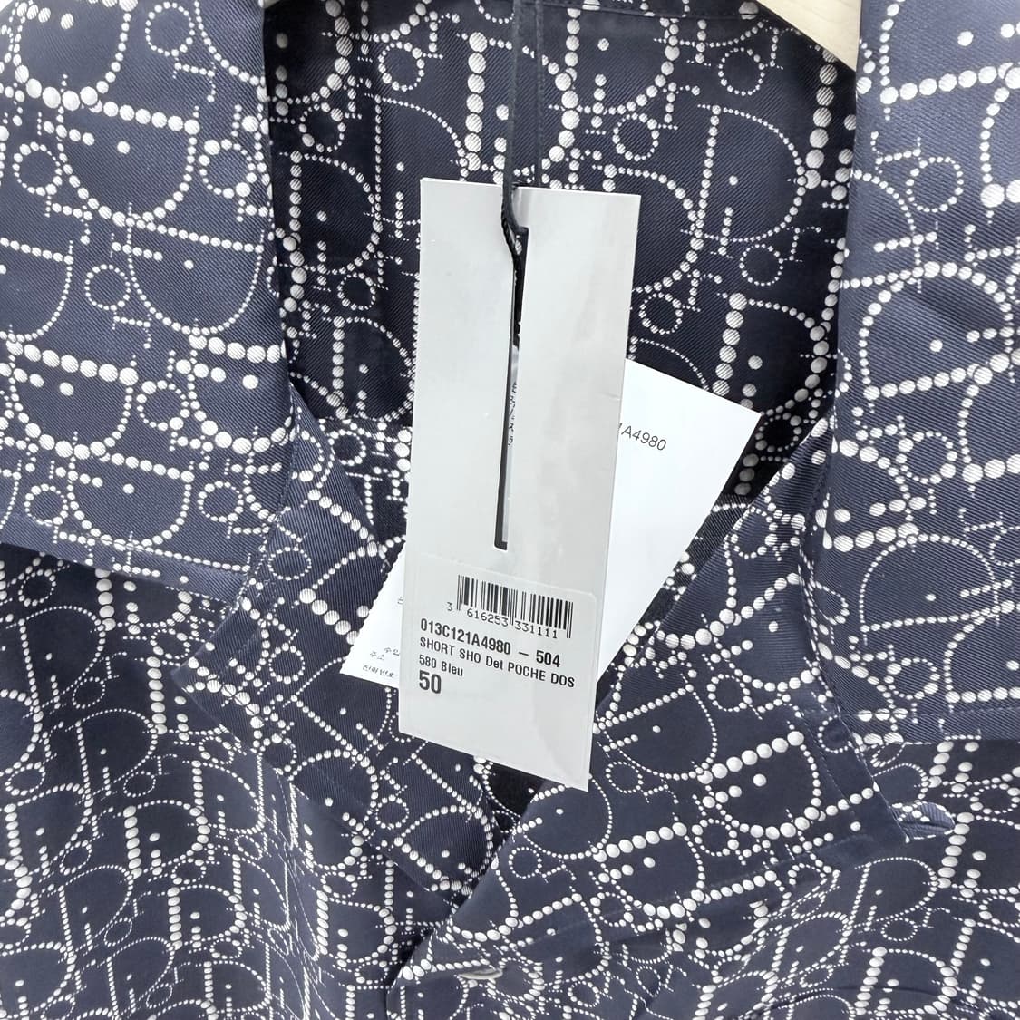 [40,50] 디올 오블리크 실크 반팔 셔츠 반바지 셋업 상품이미지4