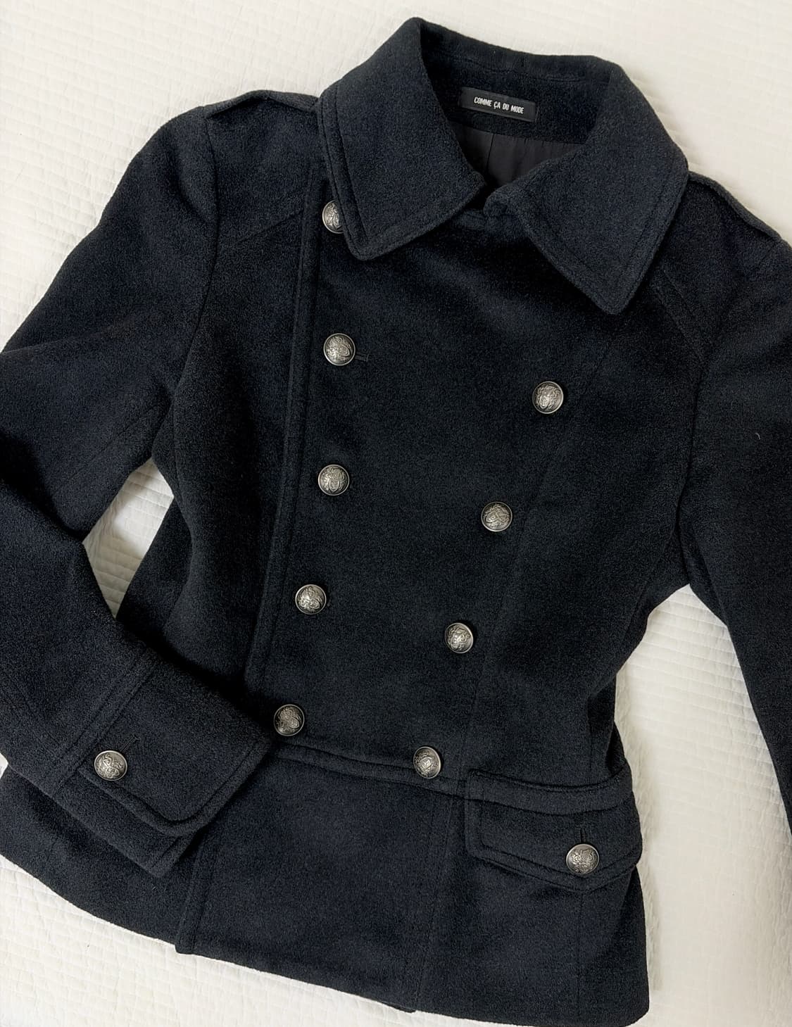 나폴레옹 울 앙고라 코트 블랙 자켓 카시코 샵502 파우닝 상품이미지2