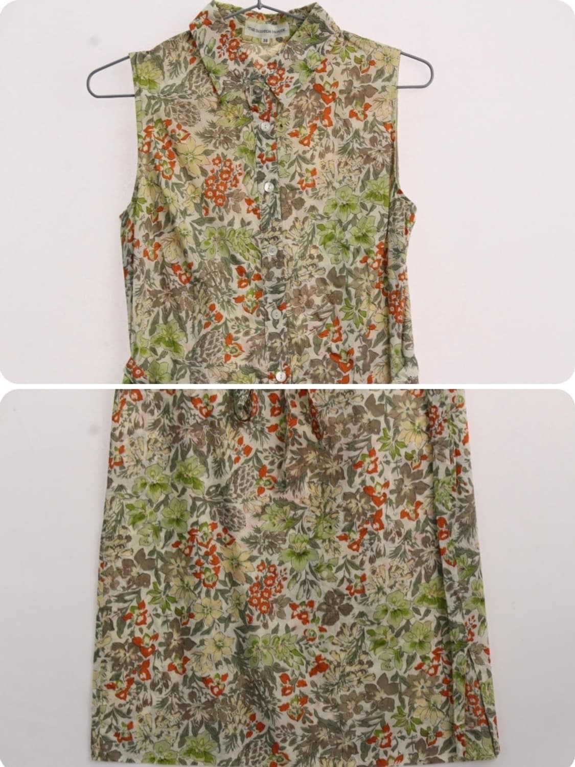 빈티지 플라워 꽃무늬 민소매 면원피스 상품이미지2