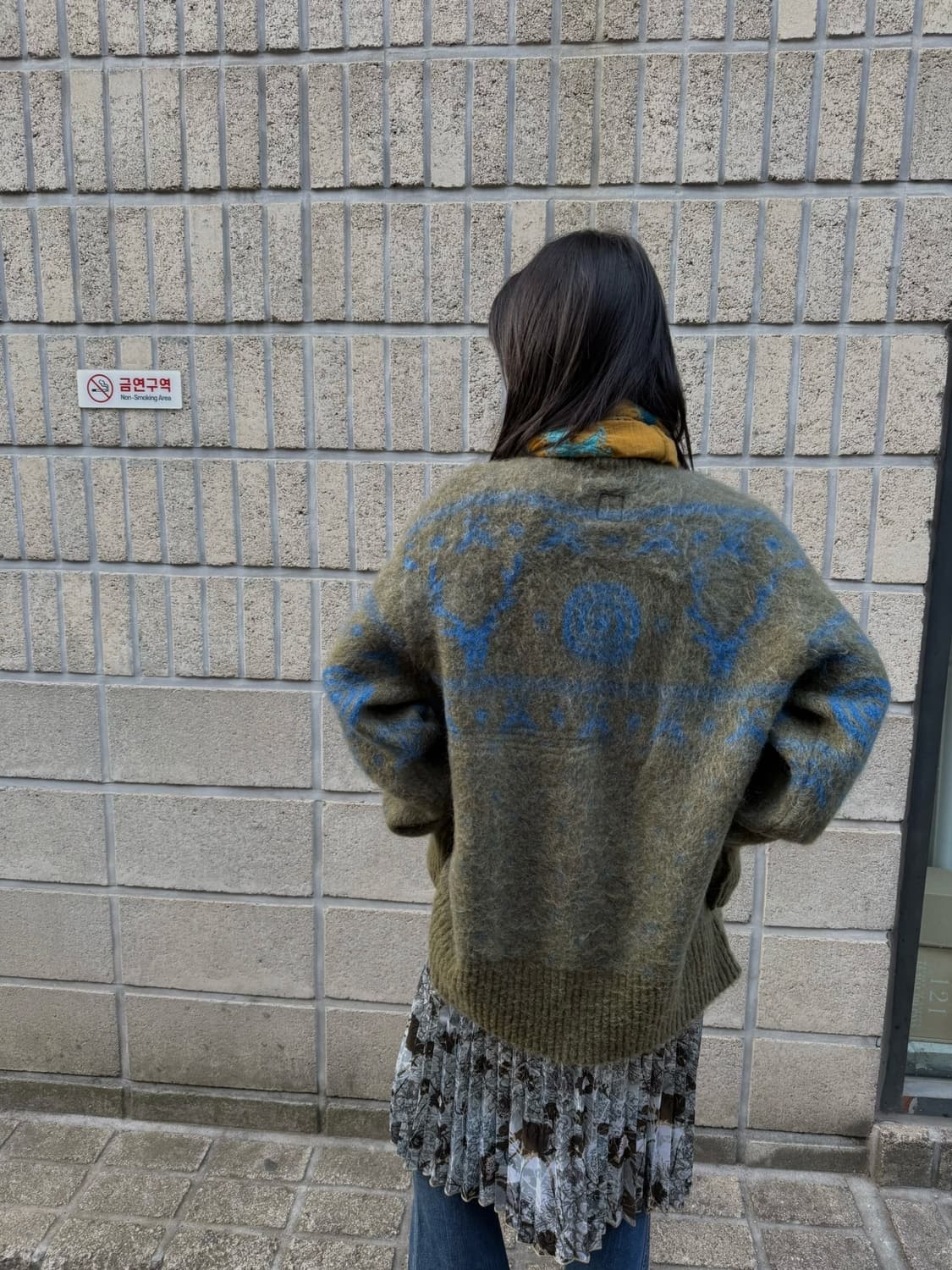 남이서팔 아트워크 디테일 니트 가디건 상품이미지8