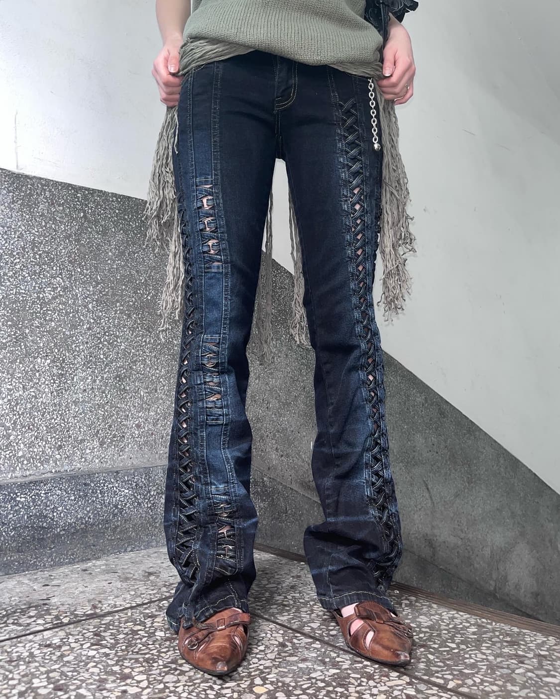 CUPPY'S lace up jeans  상품이미지1
