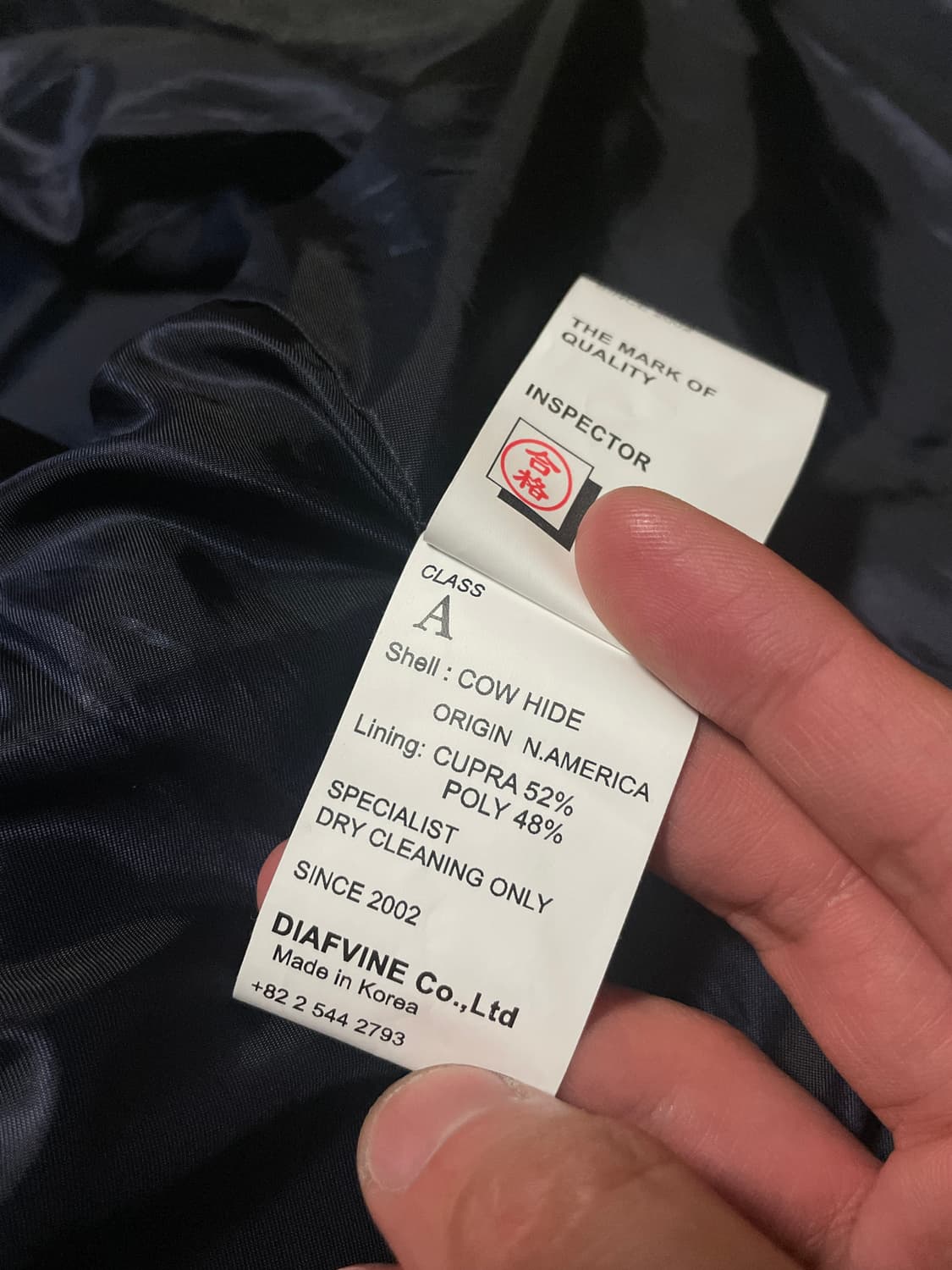 DIAFVINE 디아프바인 2WAY 카우하이드 소가죽 마크 레더 자켓 상품이미지8