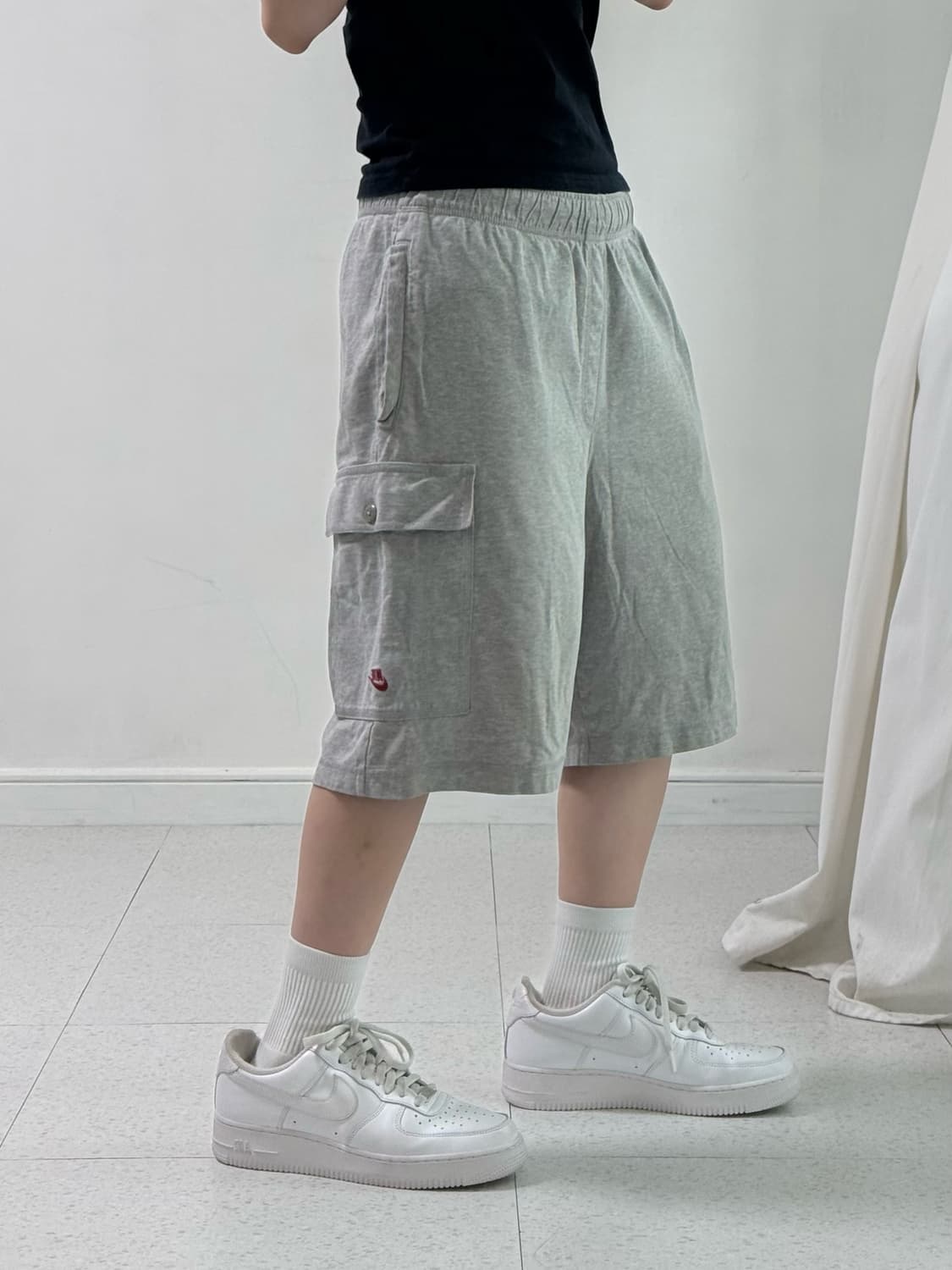 나이키 그레이 코튼 버뮤다 팬츠 상품이미지2