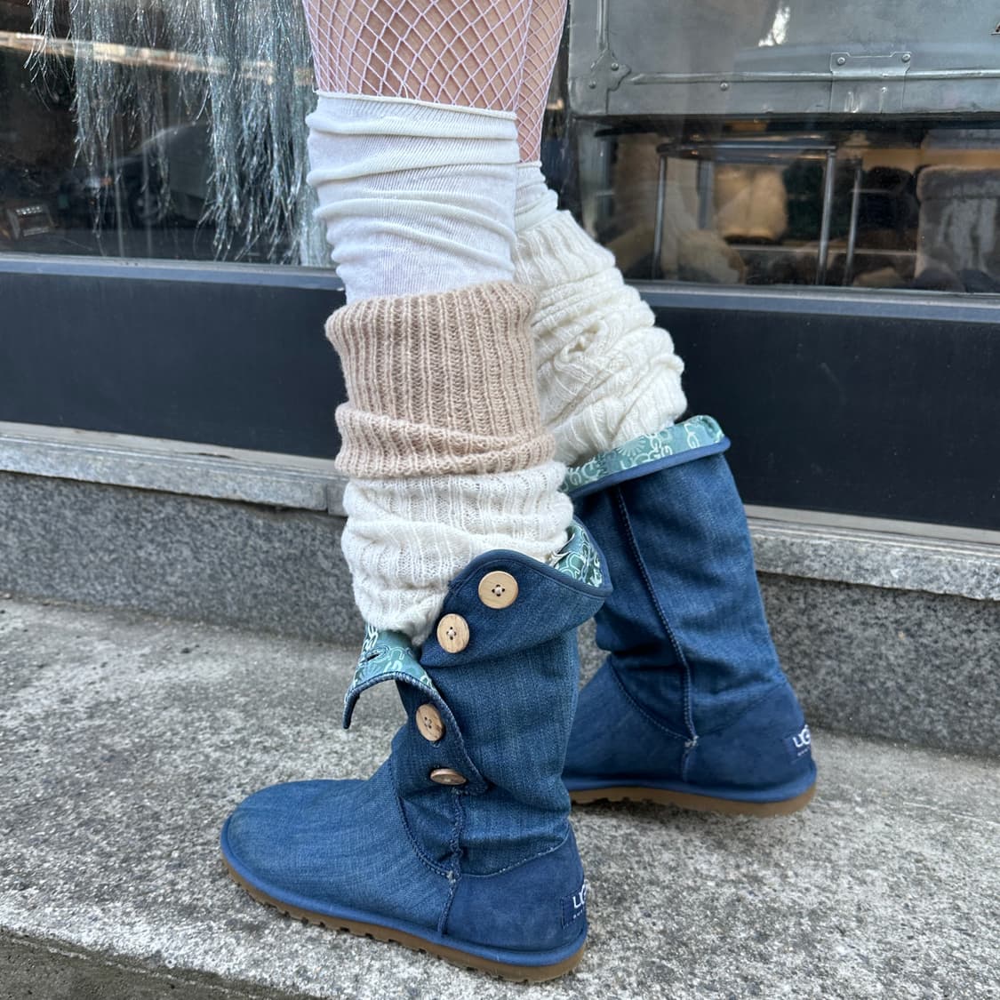 00s 데님 롱 어그 부츠 상품이미지9