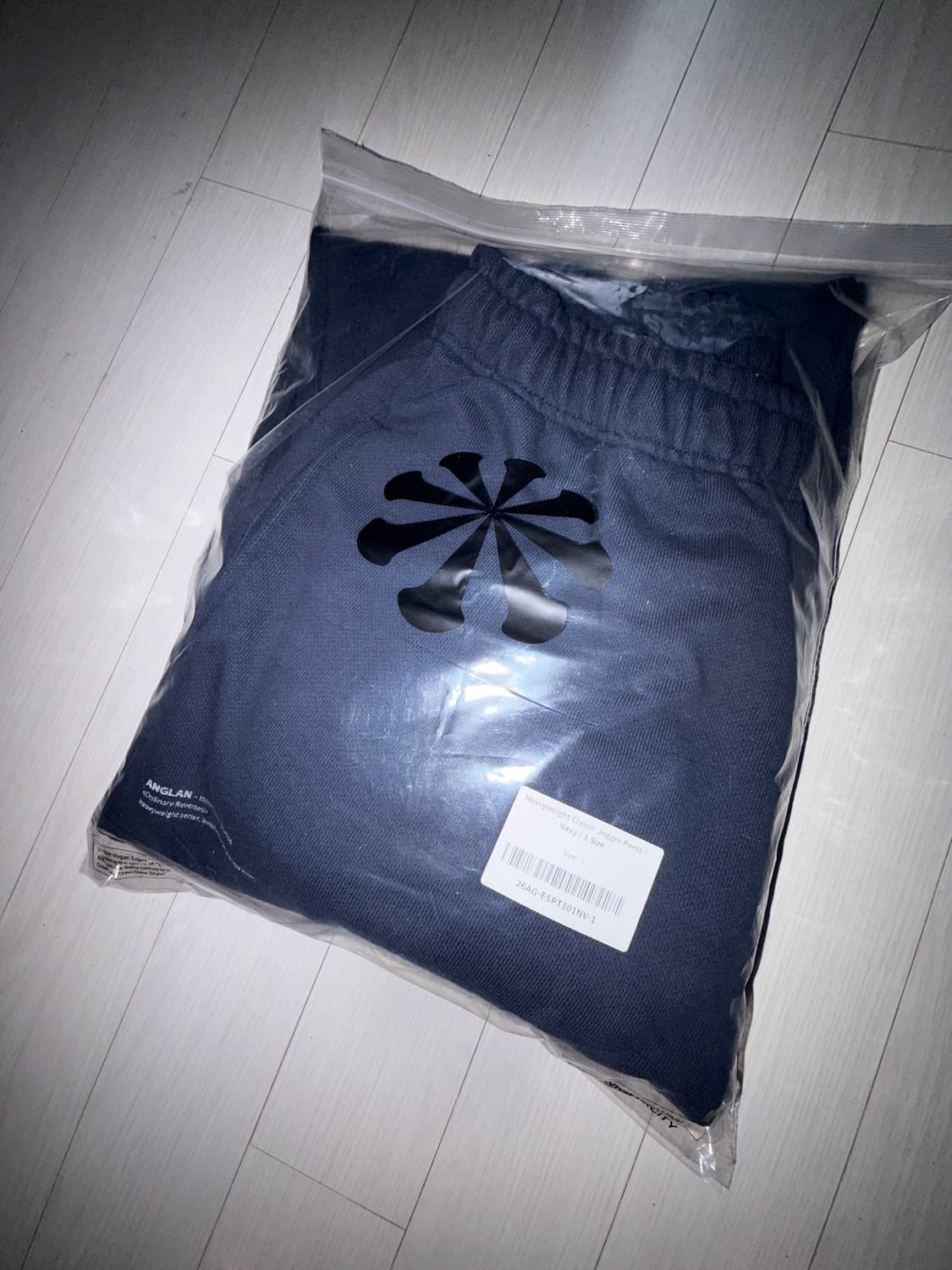 앵글런 헤비 웨이트 클래식 조거 팬츠 네이비 1사이즈 (새제품) 상품이미지10