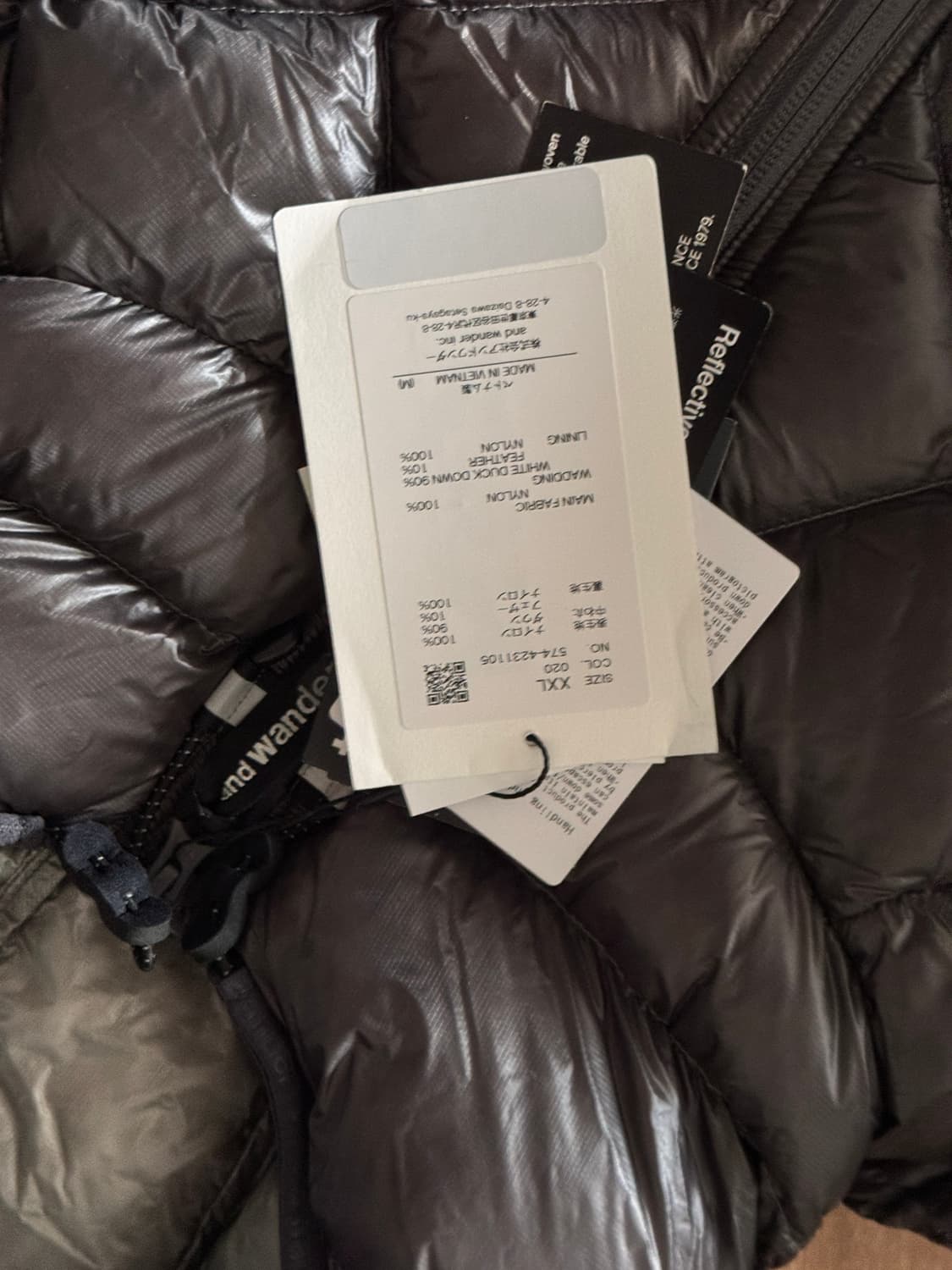 앤드원더 다이아몬드 스티치 덕다운 패딩 xxl 상품이미지3