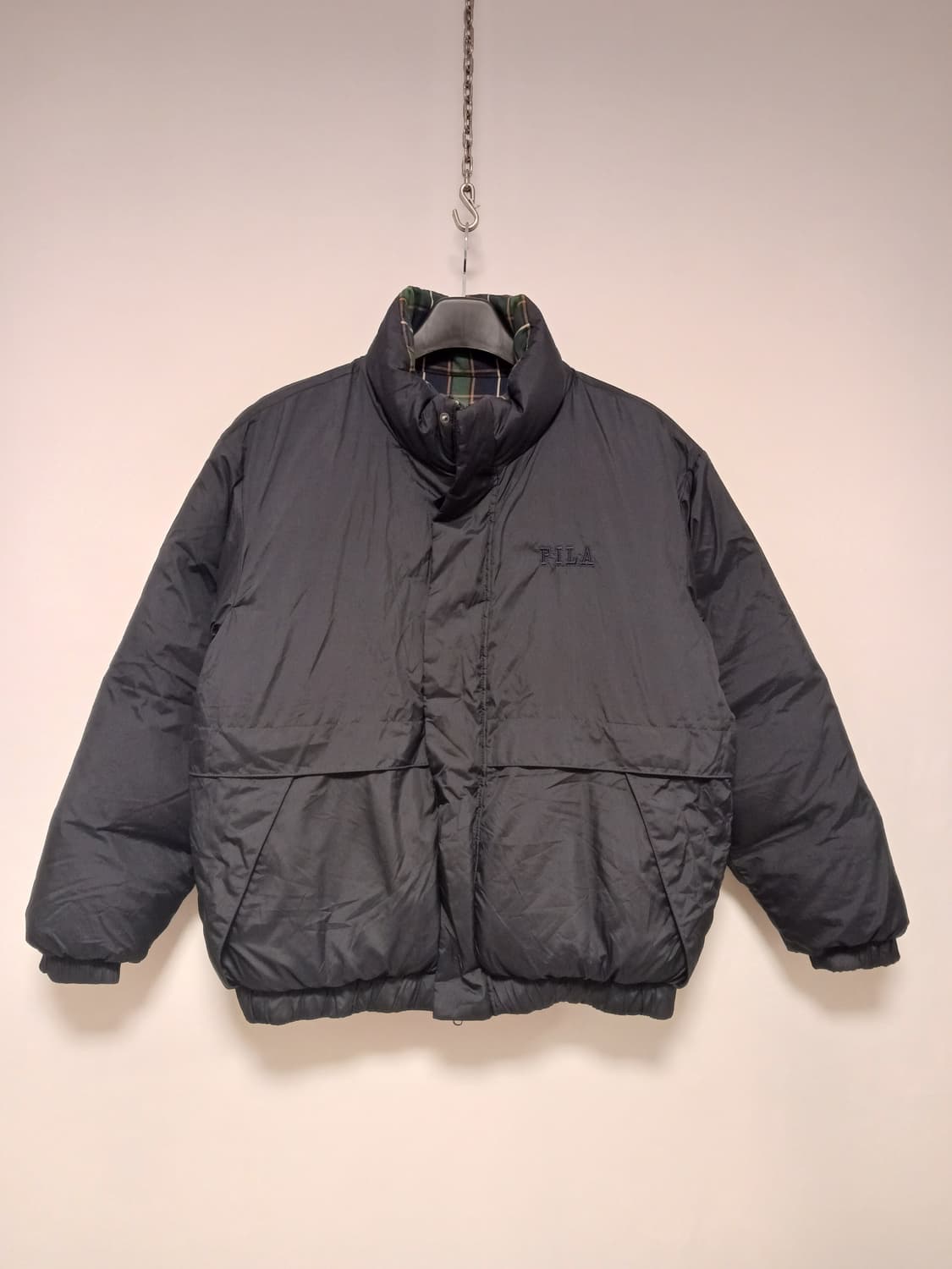FILA 리버시블 체크. 다운자켓 상품이미지1