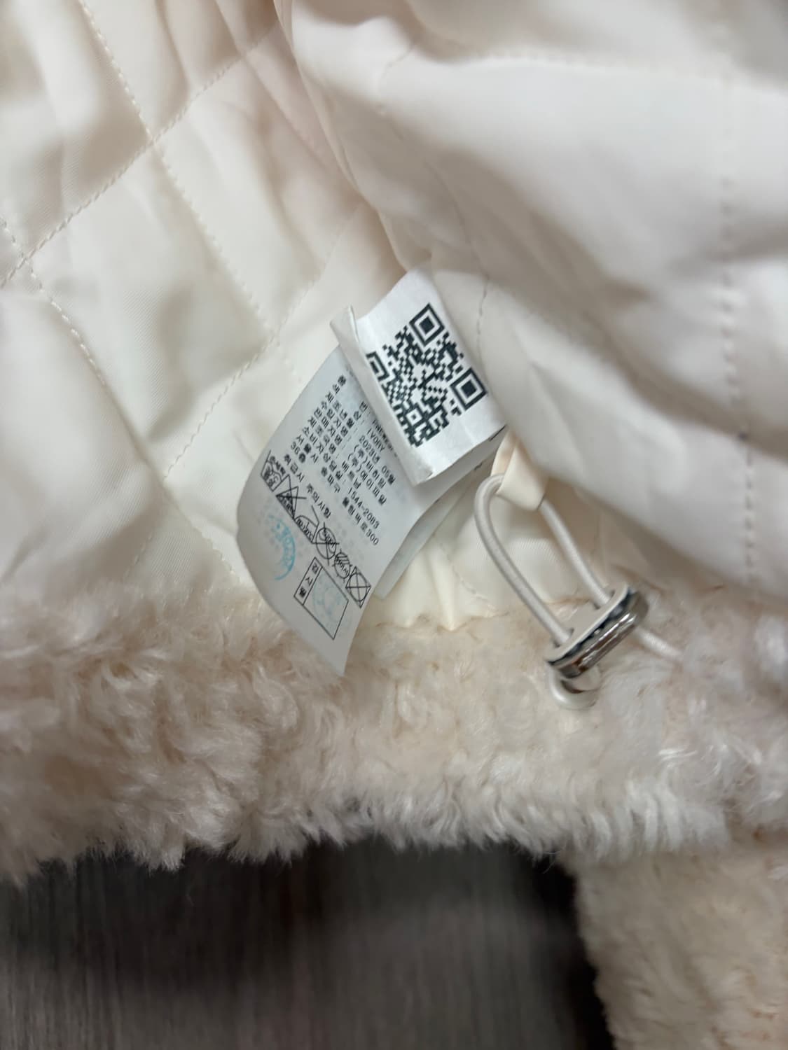 널디 퍼 자켓 아이보리 상품이미지7