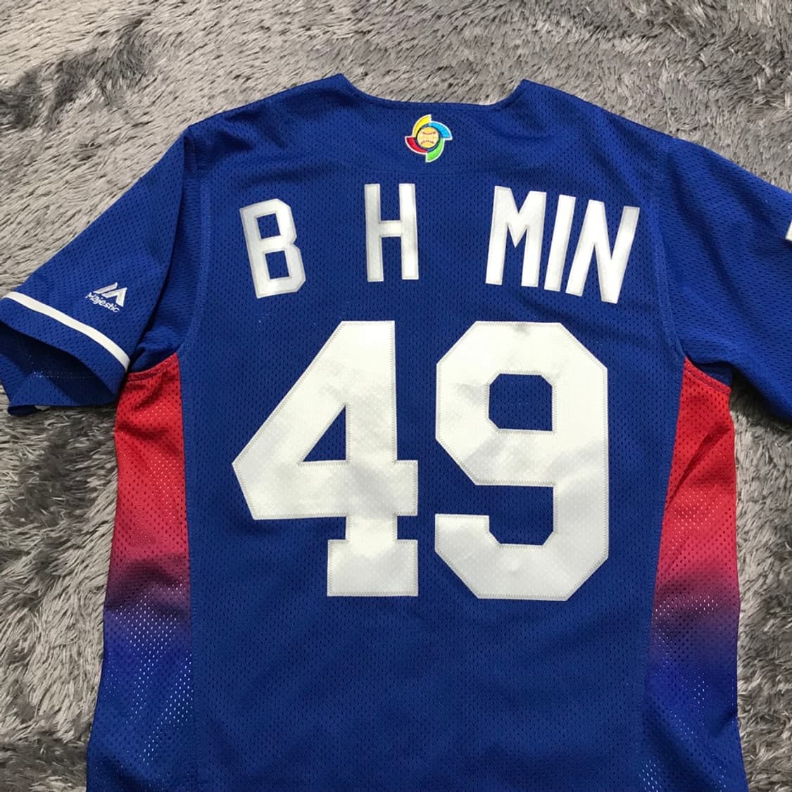 [[80,A급] 마제스틱 2017 WBC 민병헌 49 원정 유니폼@480 상품이미지2