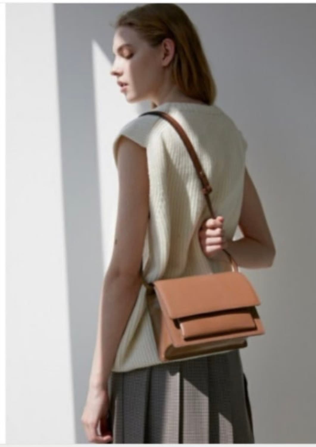 드메리엘 정품 클래식백 탄브라운 숄더백 크로스백 멀티탠브라운가방 소가죽 상품이미지9