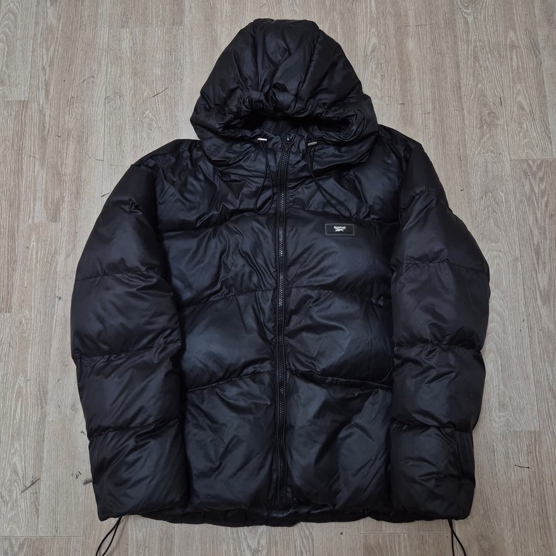 리복 박스로고 다운 후드 푸퍼 숏패딩 점퍼 L(100) 상품이미지1