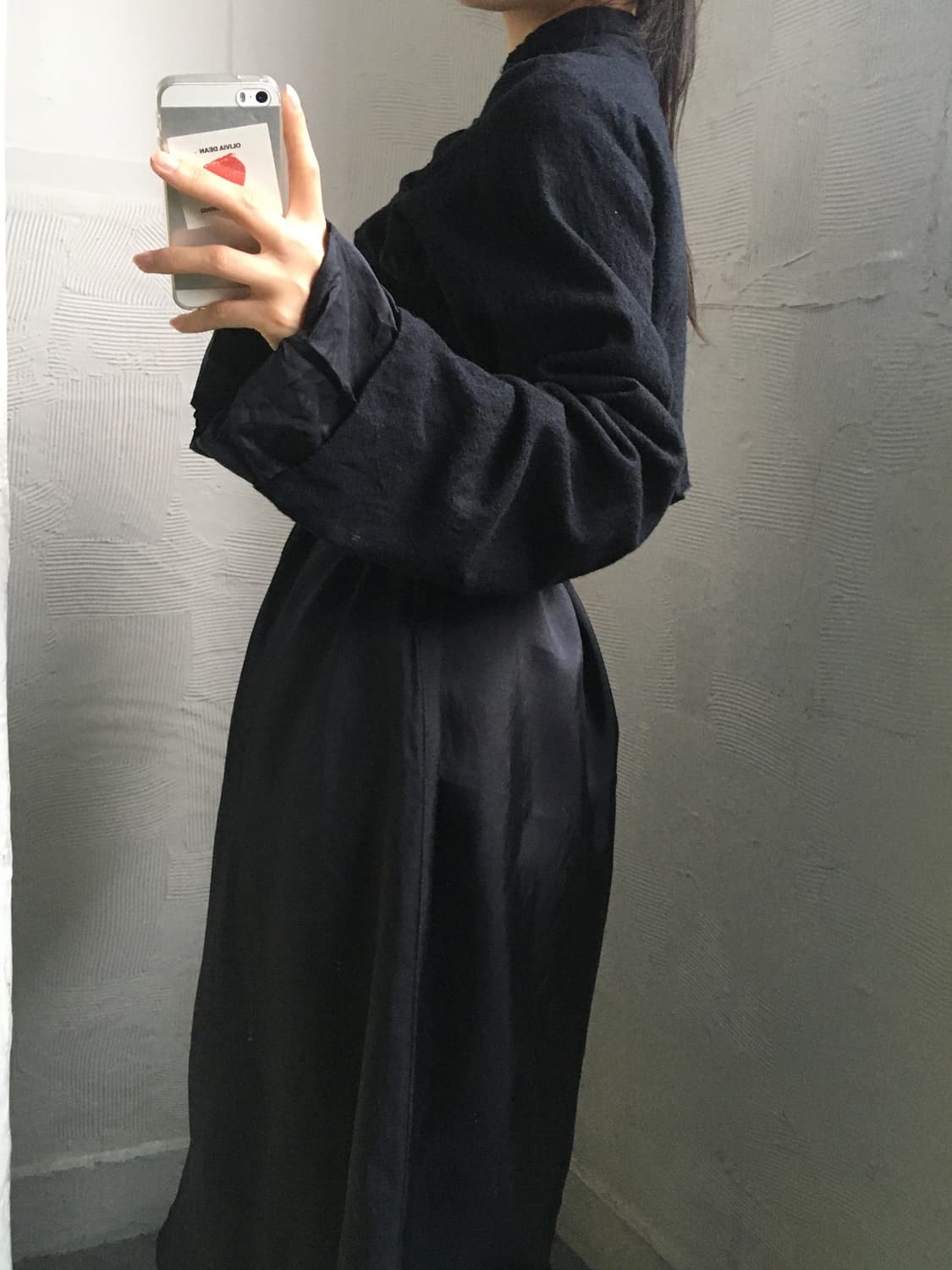 Comme des Garcons 꼼데가르송 블랙 큐프라 레이어드 롱 슬립 상품이미지3