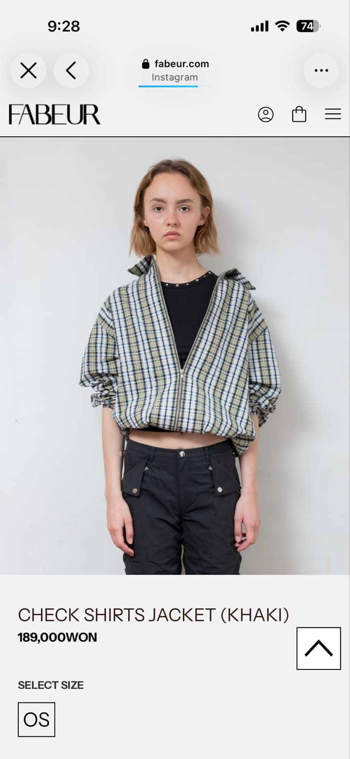 FABEUR CHECK SHIRTS JACKET (KHAKI) 상품이미지2