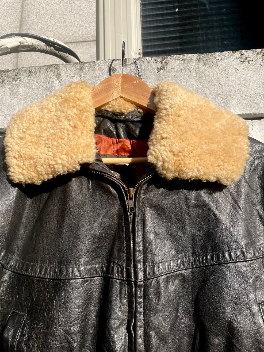 Vintage Leather Cropped Jacket 상품이미지3