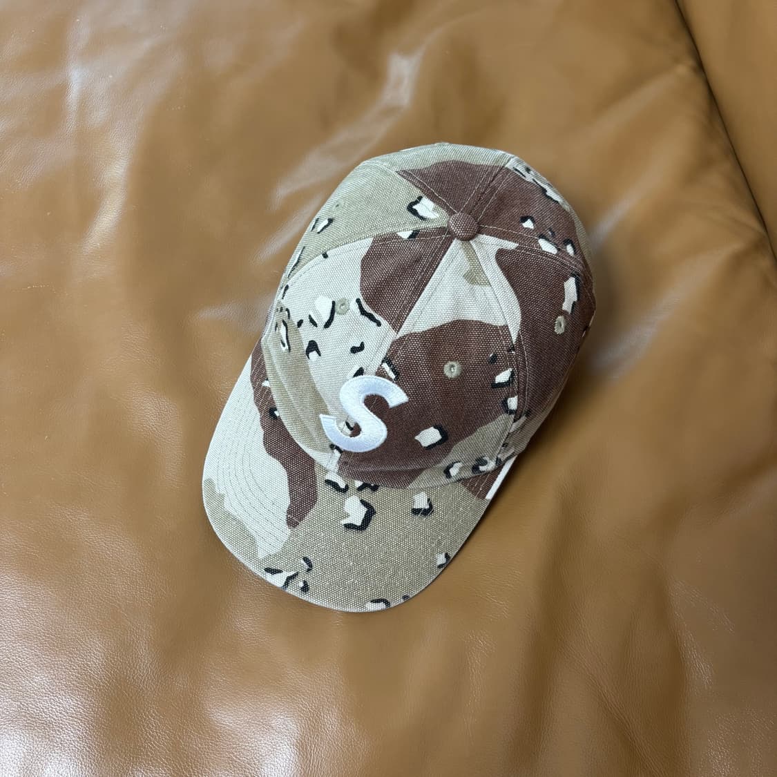 슈프림 S로고 6패널 볼캡 모자 워시드 데저트 카모 상품이미지5