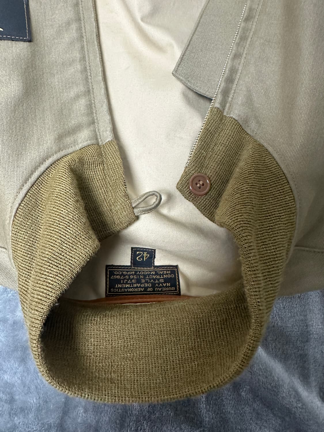 리얼맥코이 37J1B 플라잉자켓 42사이즈, 데빌독 상품이미지5